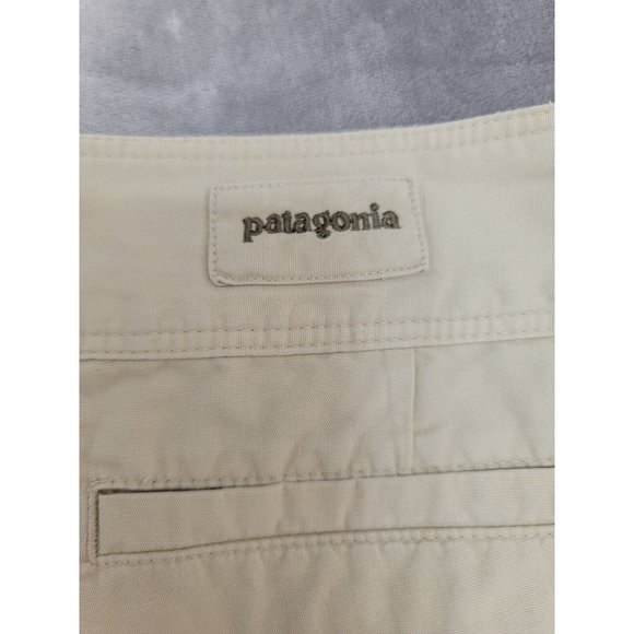 Patagonia Women's Organic Cotton Outdoor Hiking Shorts Size 12 Beige 34 waist‎ - Picture 6 of 7